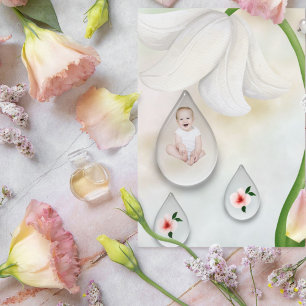 Gotas de hadas blancas 1 tarjeta de cumpleaños