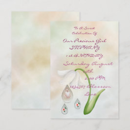 Gotas de hadas blancas 1 tarjeta de cumpleaños