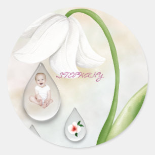 Gotas de hadas y pegatinas redondos