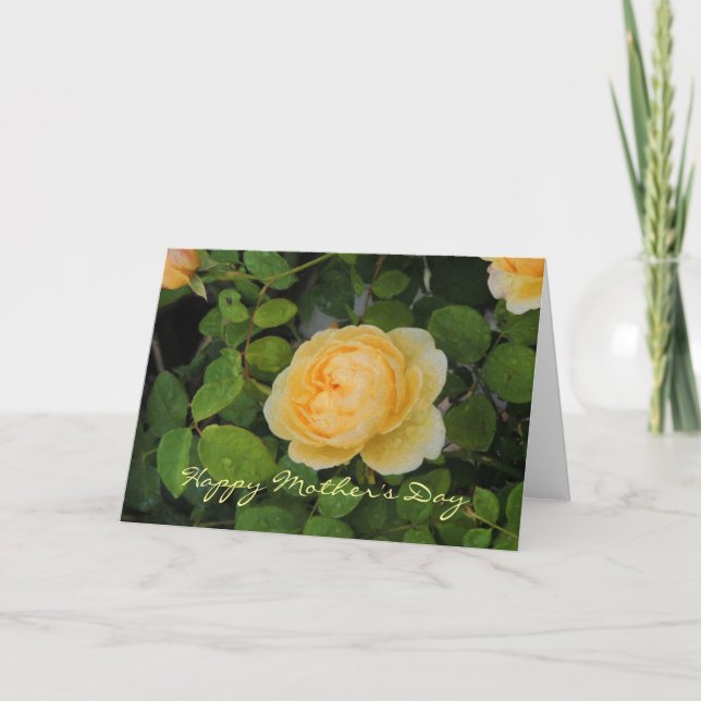 Gotas de lluvia en la tarjeta del día de la madre  (Anverso)