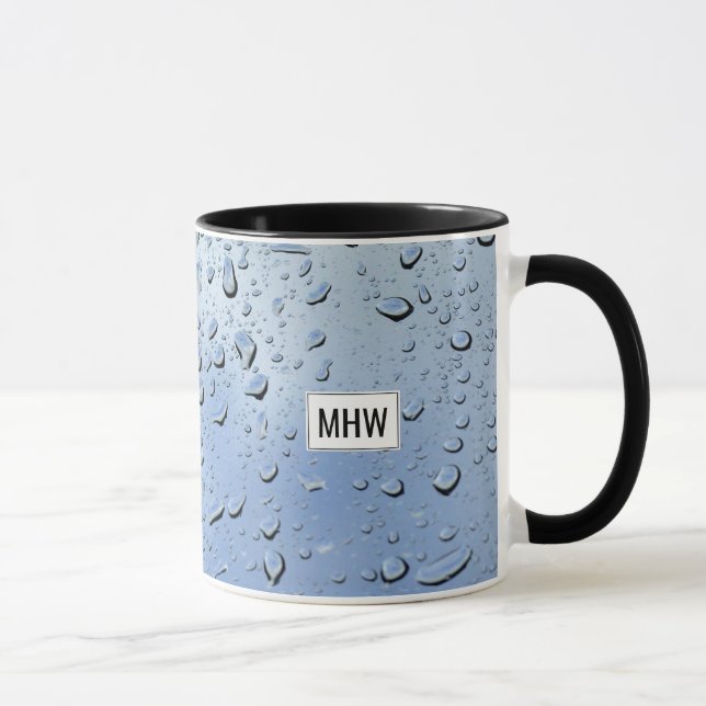 "Gotas de lluvia", tazas de personalizado en monog (Derecha)