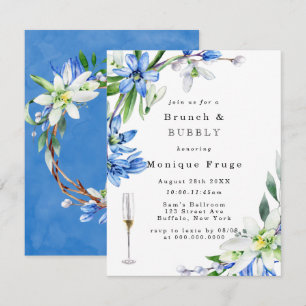 Gotas de nieve Invitaciones de brunch y burbuja de
