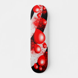 Gotas Rojas – Diseño Abstracto de Skateboard