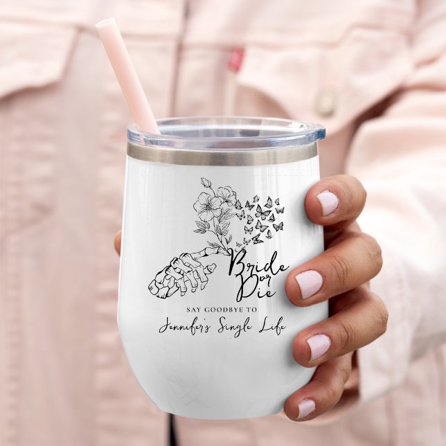 Gothic Bachelorette Party Floral Bride or Die (Subido por el creador)