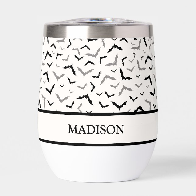 Gothic Halloween Black Bat Wedding (Frente)