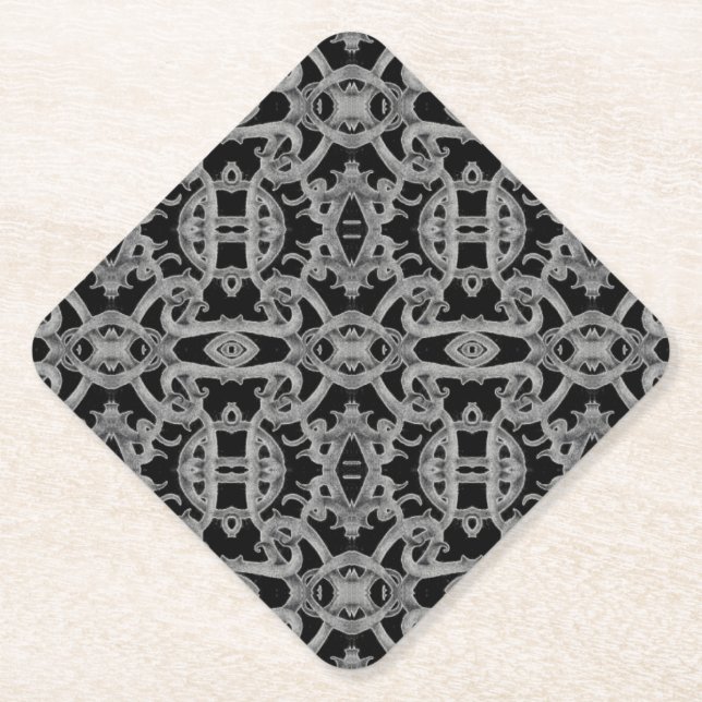 GOTHIC Posavasos de papel con diamantes (Anverso)