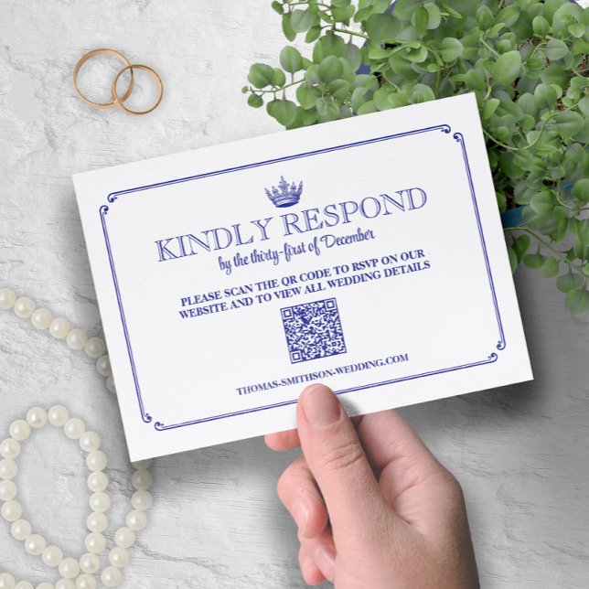 Gothic Royal Crown Medieval & Fantasy QR Code RSVP (Subido por el creador)