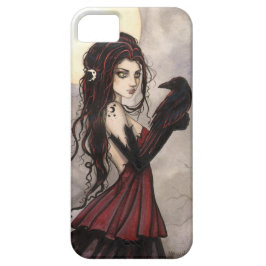 Gótica Fantasy Art Witch y Raven iPhone 5 Funda