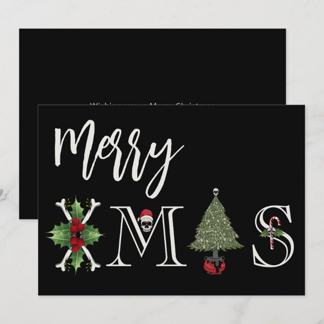 Gótica Feliz Navidad XMAS (Anverso / Reverso)