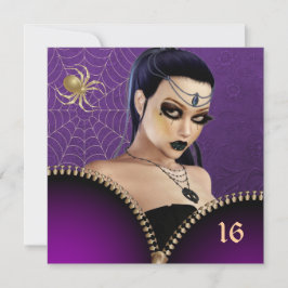 Gótico Chica Dulce Dieciséis Invitaciones