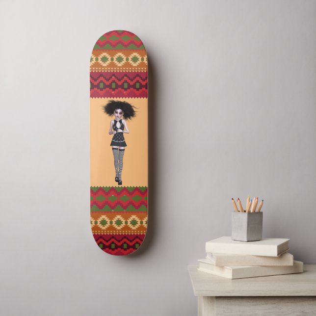 GÓTICO CHICA FUNKY SKATEBOARD PARA ELLA (Arte de la pared)