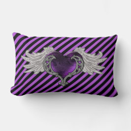 Gótico Corazón púrpura con Cojín decorativo Angel 