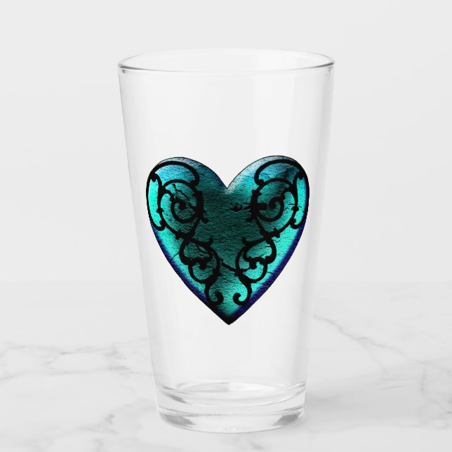 Gótico filigrí Ice Blue Heart (Anverso)