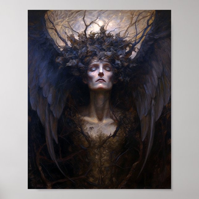 Gótico gótico oscuro ángel arte de fantasía (Frente)