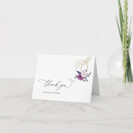 Gótico Gracias Tarjeta Boda Oscura Halloween N100