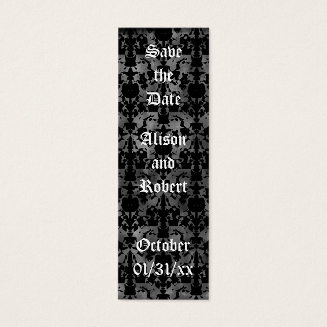 Gótico grunge guardar la fecha mini marcadores de  (Frente)