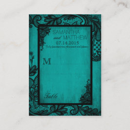 Gótico Grunge Lace Boda Tarjetas Place