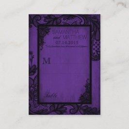 Gótico Grunge Lace Boda Tarjetas Place