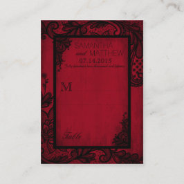 Gótico Grunge Lace Boda Tarjetas Place