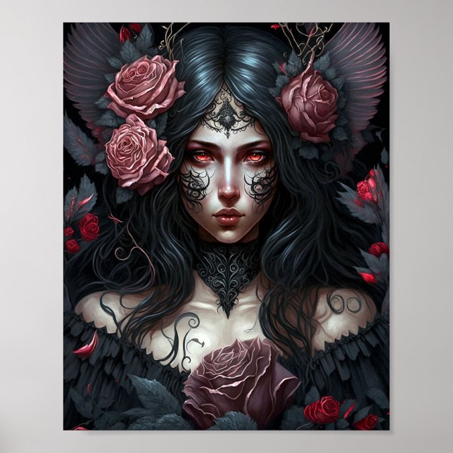 Gótico Princesa Gótica Fantasía Poster de arte (Frente)