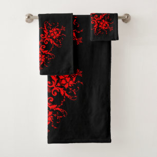 Gótico Rojo Romántico y Elegante Damasco Vintage