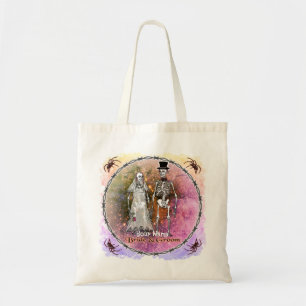 Gótico Skeleton Boda tote bolsa