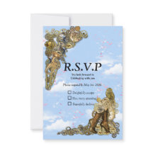 Gótico - Steampunk RSVP sobre cuero de oro