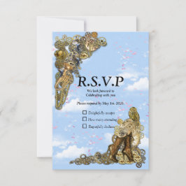 Gótico - Steampunk RSVP sobre cuero de oro