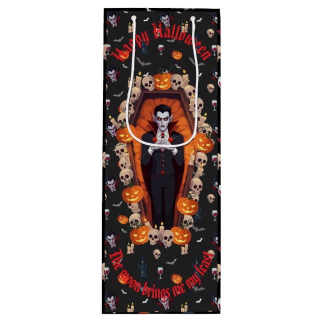 🧛 ‍ ♂️ Gótico Vampire Halloween Bolsa de Regalo N (Anverso)