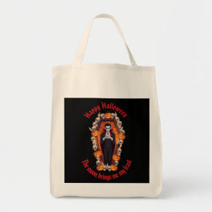 🧛 ♂️ Gótico Vampiro Halloween Black Tote bolsa