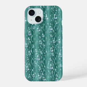 Gotitas de lluvia en metal verde