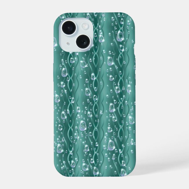 Gotitas de lluvia en metal verde (Reverso )