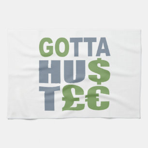 GOTTA HUSTLE / HU$T£ toalla de cocina personalizad