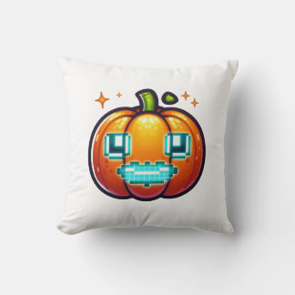 Gour Pixel Pumpkin Cojín decorativo Retro Gamer