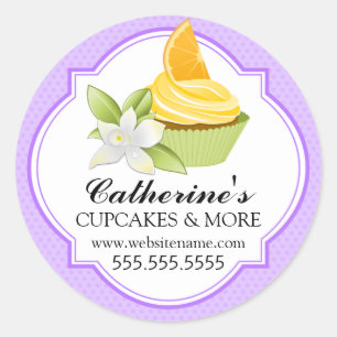 Gourmet Cupcake Lilac Panadería Sellos