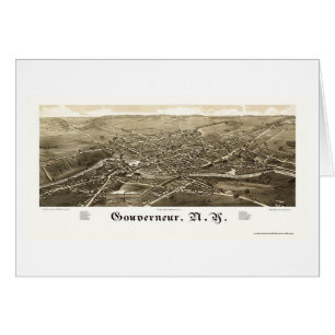 Gouverneur, mapa panorámico de NY - 1885