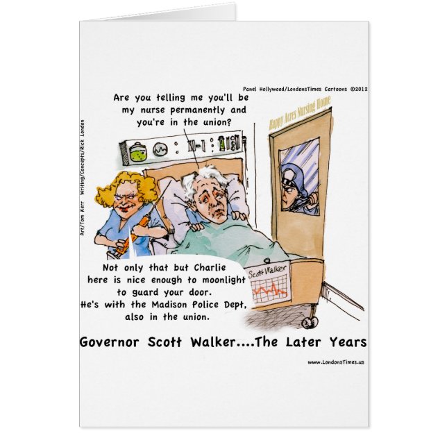 Gov Scott Walker Graciosos Regalos Satíricos Tees  (Frente)