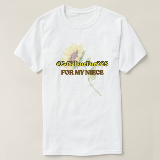#GoYellowForCCS - camiseta de sobrina (Diseño del anverso)