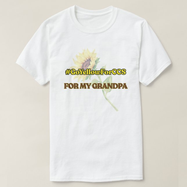 #GoYellowForCCS - camiseta del abuelo (Diseño del anverso)
