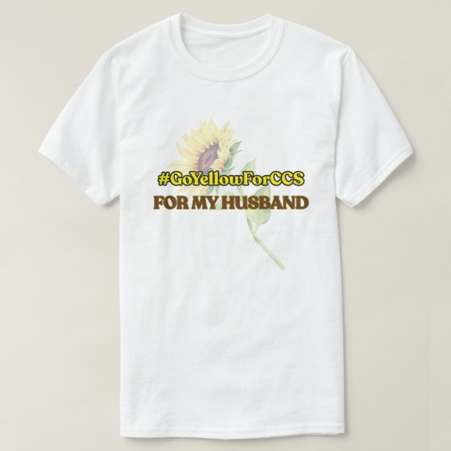 #GoYellowForCCS - camiseta para marido (Diseño del anverso)