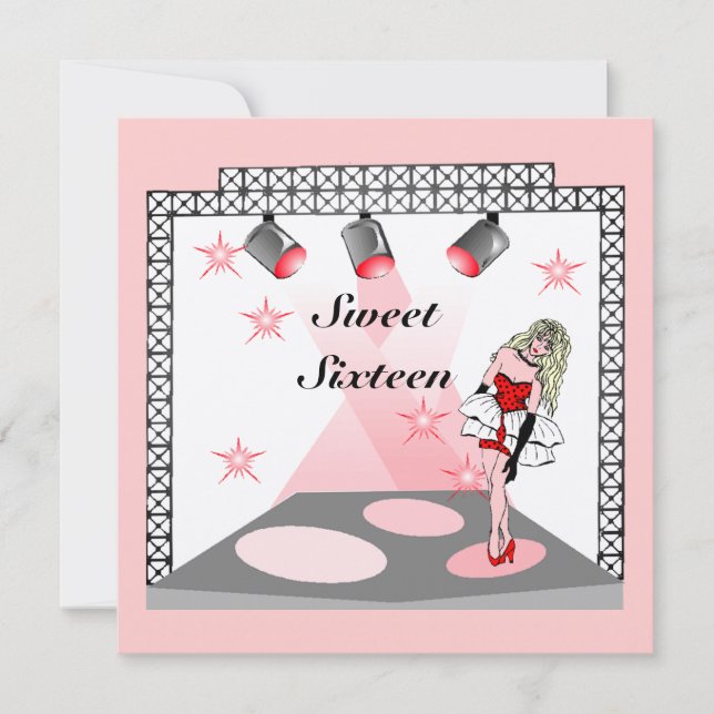 GR8 INVITACIÓN DEL FIESTA DEL KARAOKE 16 DEL DULCE (Anverso)