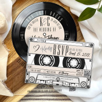 Grabación de cinta Cassette Invitación a matrimoni
