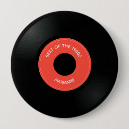 Grabación de vinilo botón de diseño único "45"