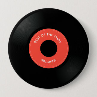 Grabación de vinilo botón de diseño único "45"