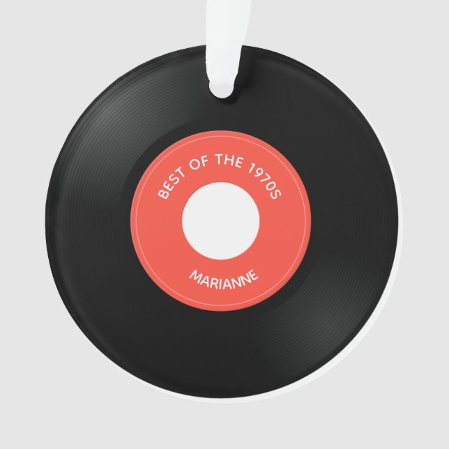 Grabación de vinilo Un único "45" Diseño Ornamento (Anverso)
