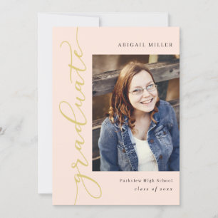 Grabación lateral Invitación a graduación de color