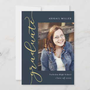 Grabación lateral Invitación a graduación de color