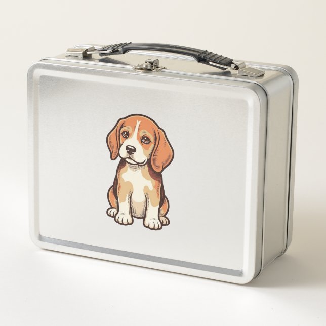 Grabado Antiguo Cachorro Beagle Arte Vectorial_1 (Anverso)