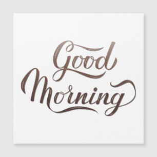 Grabado caligráfico de Good Morning
