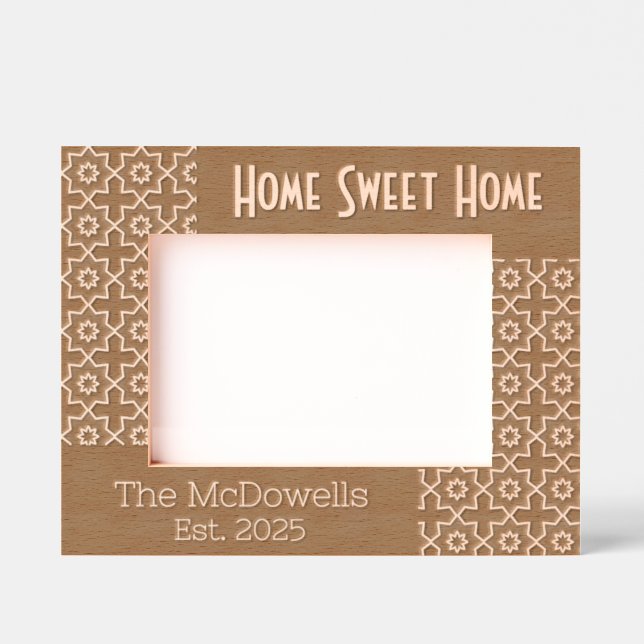 Grabados Hogar Dulce Hogar Moderno Tema Marcos Encaramados (Anverso)